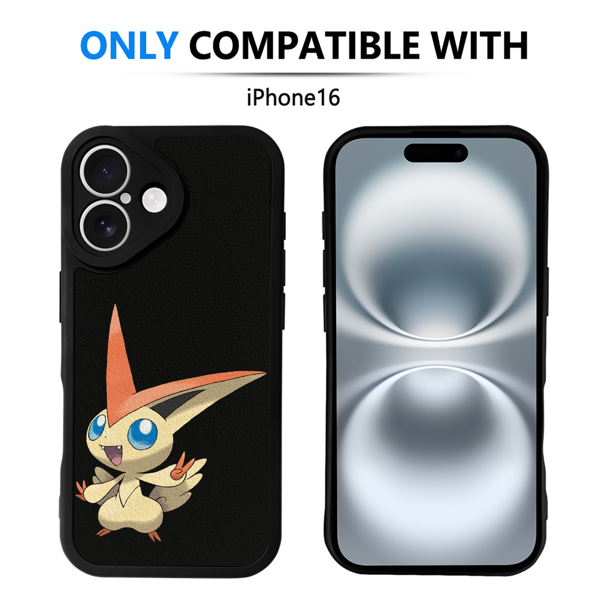 （画像用） ポケットモンスター Pokémon 【iPhone 16シリーズ対応】シリコンスマホケース（レザー調） 材質：シリコン